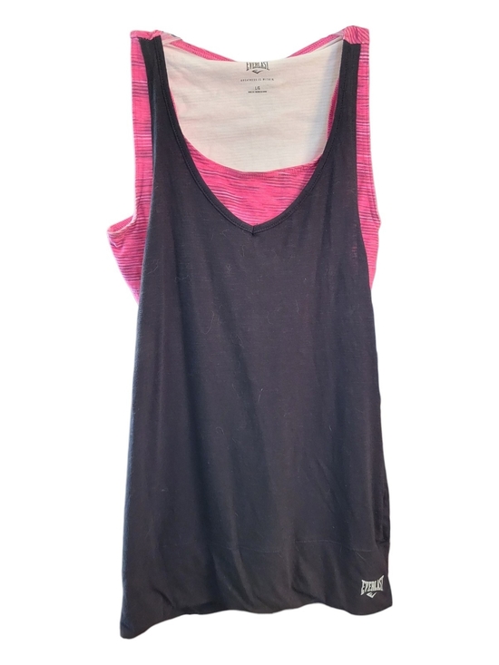 Everlast Tops - Everlast Black Racerback Tank with Pink Sports Bra Insert - Size L
